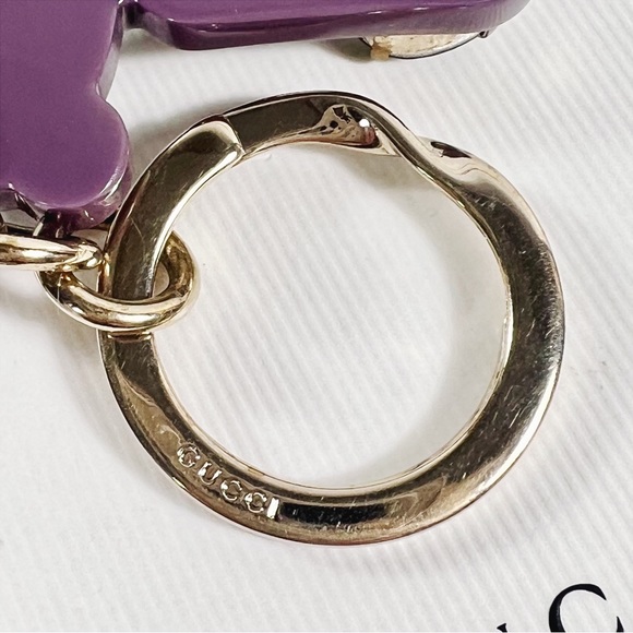 Gucci Rare Purple Crystal Bear Keychain/Bag Charm - Picture 5 of 6